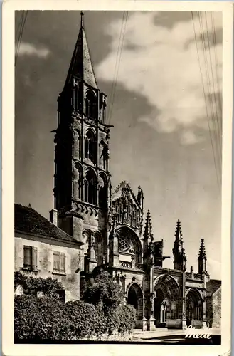 33023 - Frankreich - Saint Pere sous Vezelay , Yonne , Eglise Notre Dame - gelaufen