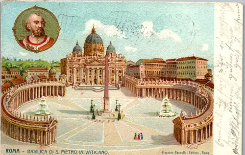 33027 - Italien - Rom , Basilica di S. Pietro Vaticano - gelaufen 1902