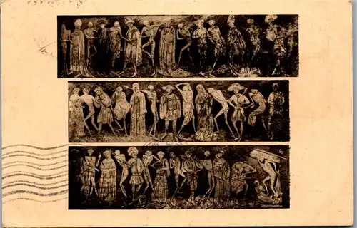 33036 - Frankreich - La Chaise Dieu , L'Eglise , Peinture murale , La Danse Macabre - gelaufen 1937