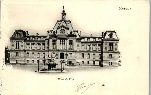 33064 - Frankreich - Evreux , Hotel de Ville - gelaufen
