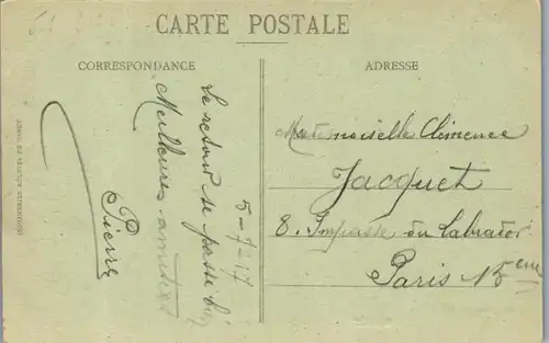 33065 - Frankreich - Epernay , Chateau Mercier , vu de la ligne du chemin de fer , La Champagne - gelaufen 1917