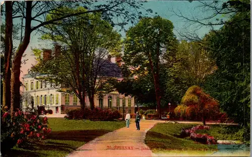 33068 - Frankreich - Epernay , Jardin , Hotel de Ville - gelaufen 1926