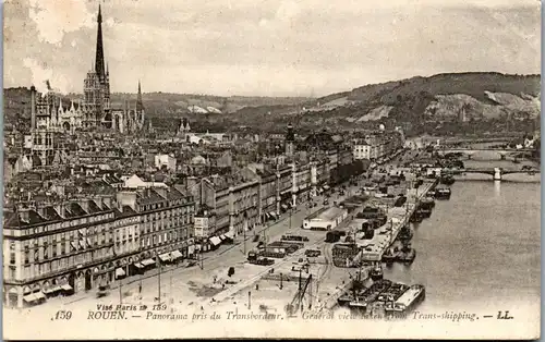 33073 - Frankreich - Rouen , Panorama pris du Transbordeur - gelaufen 1919