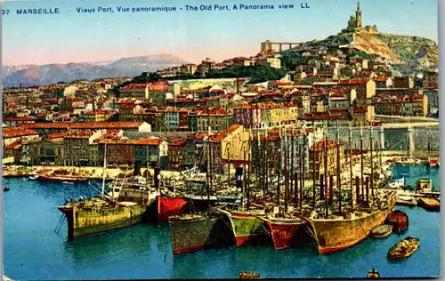 33079 - Frankreich - Marseille , Vieux Port , Vue panoramique - nicht gelaufen