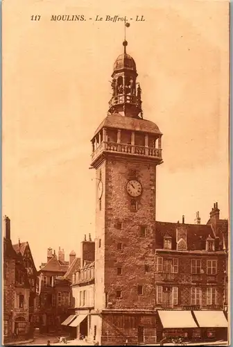 33086 - Frankreich - Moulins , Le Beffroi - gelaufen 1925