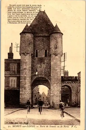 33089 - Frankreich - Moret sur Loing , Porte de Samois ou de Paris - gelaufen