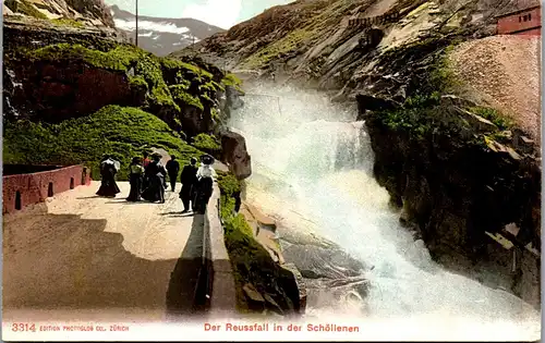 33094 - Schweiz - Uri , Der Reussfall in der Schöllenen - nicht gelaufen