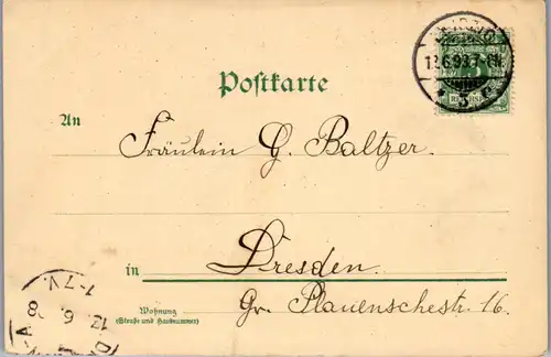 33099 - Deutschland - Leipzig , Johannapark mit Lutherkirche - gelaufen 1898