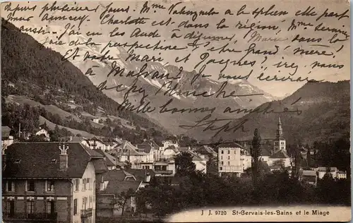 33127 - Frankreich - St. Gervais les Bains et le Miage - gelaufen 1917