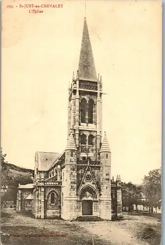 33134 - Frankreich - St. Just en Chevalet , L'Eglise - nicht gelaufen