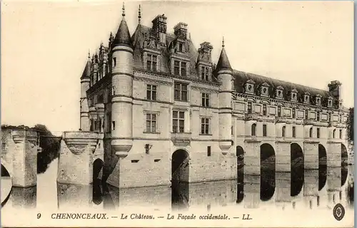 33152 - Frankreich - Chenonceaux , Le Chateau , La Facade occidentale - gelaufen