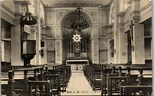 33160 - Frankreich - L'Aiguillon sur Mer , Interieur de l'Eglise - nicht gelaufen