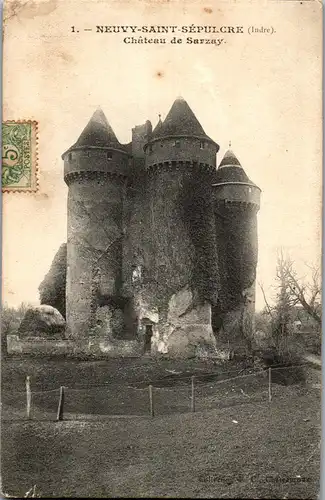 33171 - Frankreich - Neuvy Saint Sepulcre , Indre , Chateau de Sarzay - gelaufen