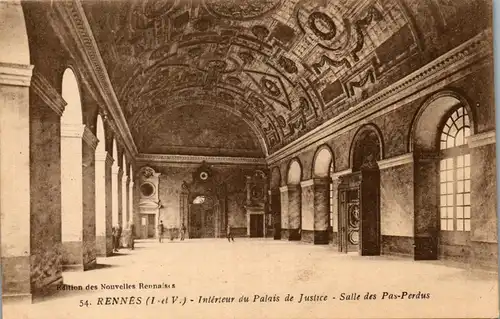 33177 - Frankreich - Rennes , Interieur du Palais de Justice , Salle des Pas Perdus  - nicht gelaufen