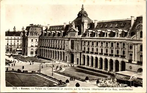 33178 - Frankreich - Rennes , Palais du Commerce et Jardin sur la Vilaine - nicht gelaufen