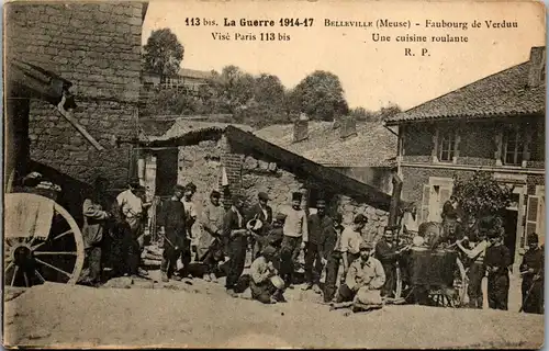 33191 - Frankreich - Belleville , Meuse , Faubourg de Verduu , Une cuisine roulante , La Guerre 1914 - 17 - gelaufen 1917