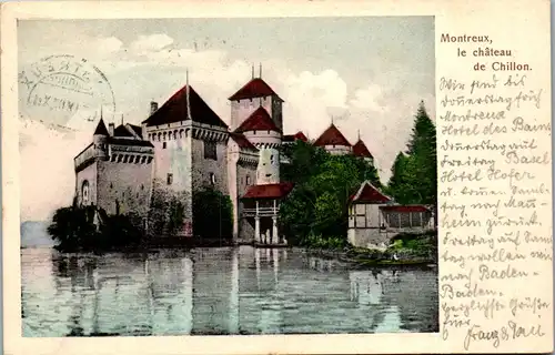 33193 - Frankreich - Montreux , le Chateau de Chillon - gelaufen 1907