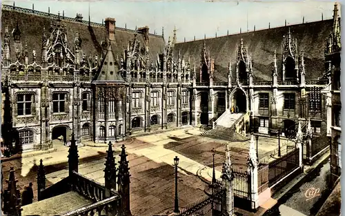 33196 - Frankreich - Rouen , Le Palais de Justice , Ensemble vu de la Rue aux Juifs - gelaufen 1961