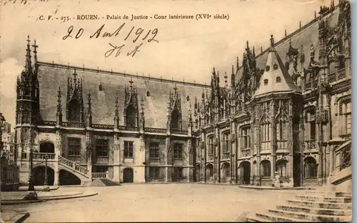 33200 - Frankreich - Rouen , Palais de Justice , Cour interieure - gelaufen 1912
