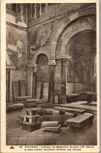 33207 - Frankreich - Poitiers , Interieur du Baptistere St. Jean - nicht gelaufen