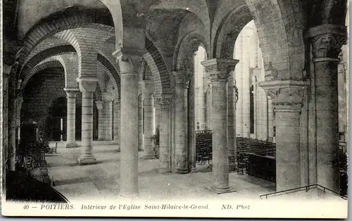 33209 - Frankreich - Poitiers , Interieur de l'Eglise Saint Hilaire le Grand - nicht gelaufen