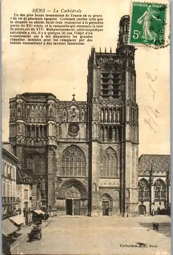 33221 - Frankreich - Sens , La Cathedrale - gelaufen 1912