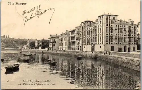 33228 - Frankreich - Saint Jean de Luz , La Maison de l'Infante et le Port , Cote Basque - gelaufen