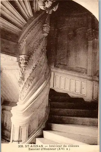 33230 - Frankreich - St. Aignan , Interieur du Chateau , Escalier d'Honneur - nicht gelaufen