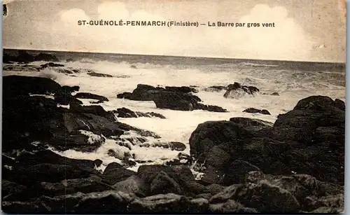 33235 - Frankreich - St. Guenole Penmarch , Finistere , La Barre par gros vent - nicht gelaufen