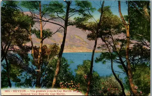 33266 - Frankreich - Menton , Vue generale prise du Cap Martin  - gelaufen