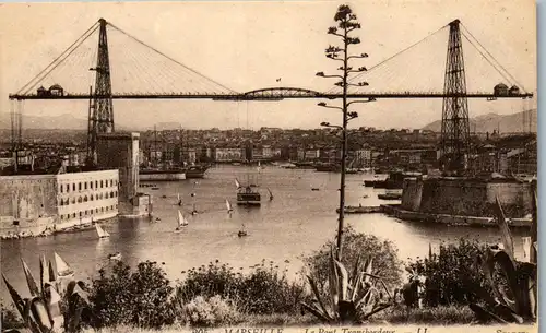 33267 - Frankreich - Marseille , Le Pont Transbordeur - gelaufen 1913