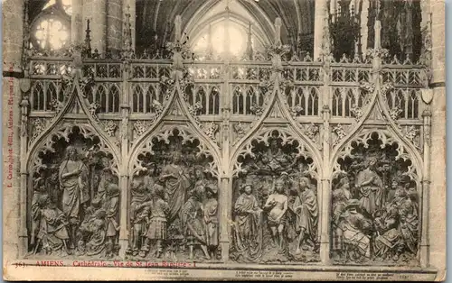 33272 - Frankreich - Amiens , Cathedrale , Vie de St. Jean Baptiste - gelaufen 1906