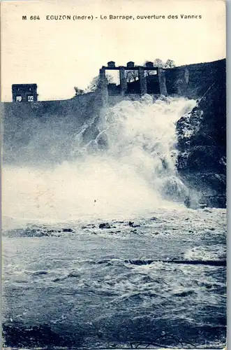 33281 - Frankreich - Eguzon , Indre , Le Barrage , ouverture des Vanners - nicht gelaufen