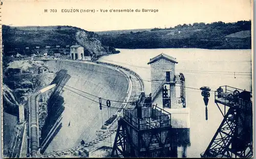 33286 - Frankreich - Eguzon , Indre , Vue d'ensemble du Barrage - nicht gelaufen