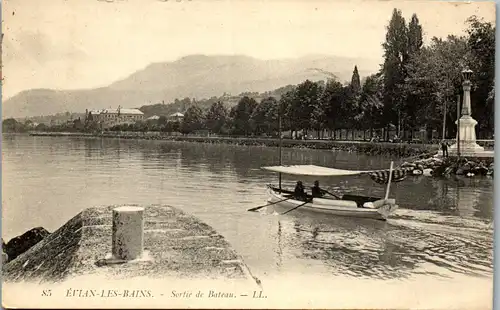 33289 - Frankreich - Evian Les Bains , Sortie de Bateau - gelaufen 1915