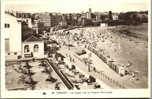 33304 - Frankreich - Dinard , La Plage vue du Casino Municipal - nicht gelaufen