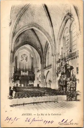 33315 - Frankreich - Angers , La Nef de la Cathedrale - gelaufen 1904