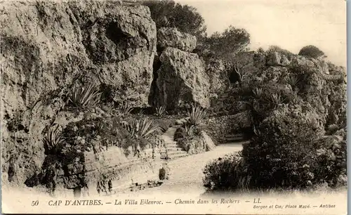 33322 - Frankreich - Cap d'Antibes , La Villa Eilenroc , Chemin dans les Rochers - gelaufen