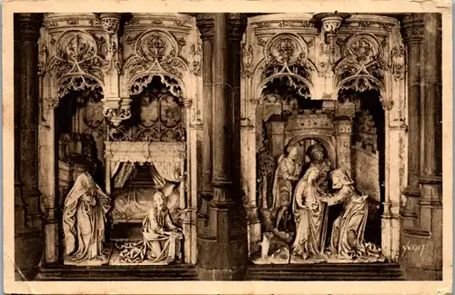 33337 - Frankreich - Bourg , Ain , Eglise de Brou , Figures du Retable de la Chapelle de la Vierge - gelaufen