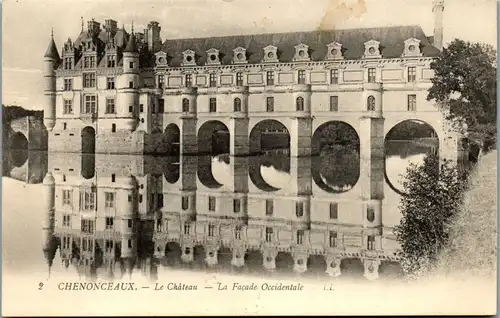 33341 - Frankreich - Chenonceaux , Le Chateau , La Facade occidentale - gelaufen