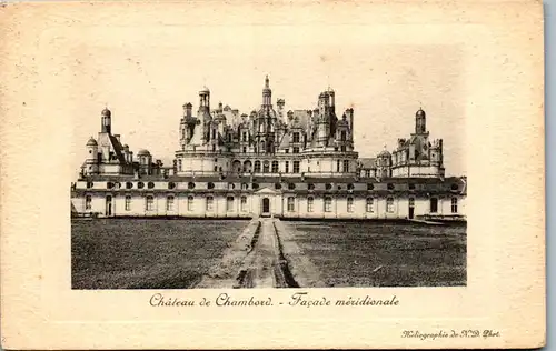 33342 - Frankreich - Chambord , Chateau , Facade meridionale - gelaufen 1910