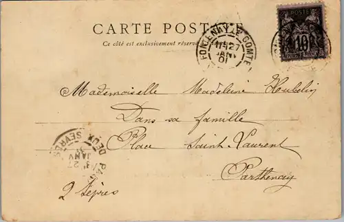 33354 - Frankreich - Maillezais , Vendee , Abbaye du XI siecle - gelaufen 1901