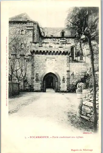 33368 - Frankreich - Rocamadour , Porte conduisant aux eglises - nicht gelaufen