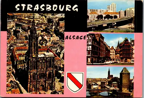 33374 - Frankreich - Strasbourg , Bas Rhin , Alsace , Mehrbildkarte - gelaufen 1972