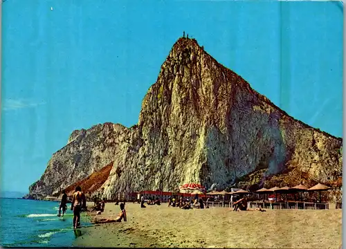 33387 - Gibraltar - View of Rock of Gibraltar From Spain - gelaufen 1978