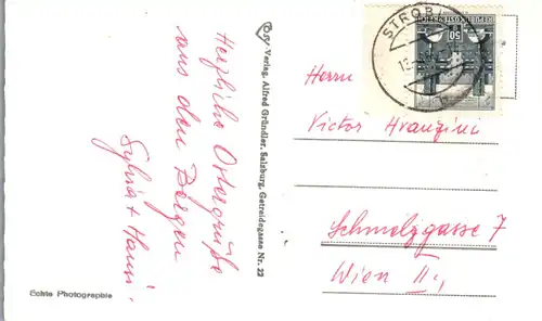 33390 - Salzburg - Strobl . Skigebiet Postalm , Berggasthaus Huber mit Labenberg - gelaufen 1965