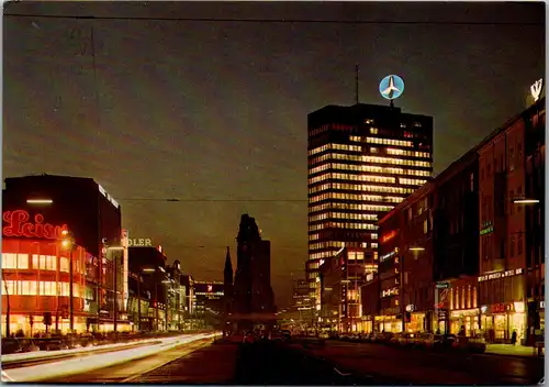 33414 - Deutschland - Berlin , Tauentzienstraße mit Europa Center und Kaiser Wilhelm Gedächtniskirche - gelaufen 1976