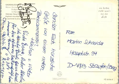 33438 - Kärnten - Grossglockner , Pasterze , Gipfelkreuz , Fuscherkarkopf - gelaufen