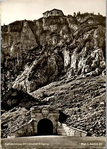 33457 - Deutschland - Berchtesgaden , Kehlsteinhaus mit Lifttunnel Eingang - gelaufen 1976