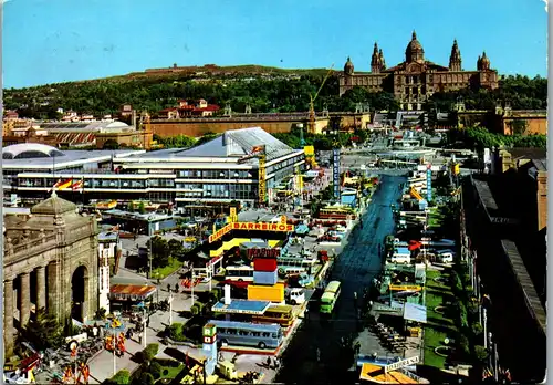 33460 - Spanien - Barcelona , Feria de Muestras , Panorama - gelaufen 1970